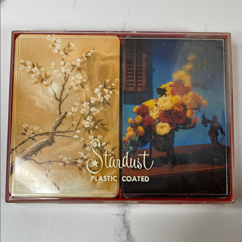 Vintage Stardust Plastic Coated Playing Cards Set